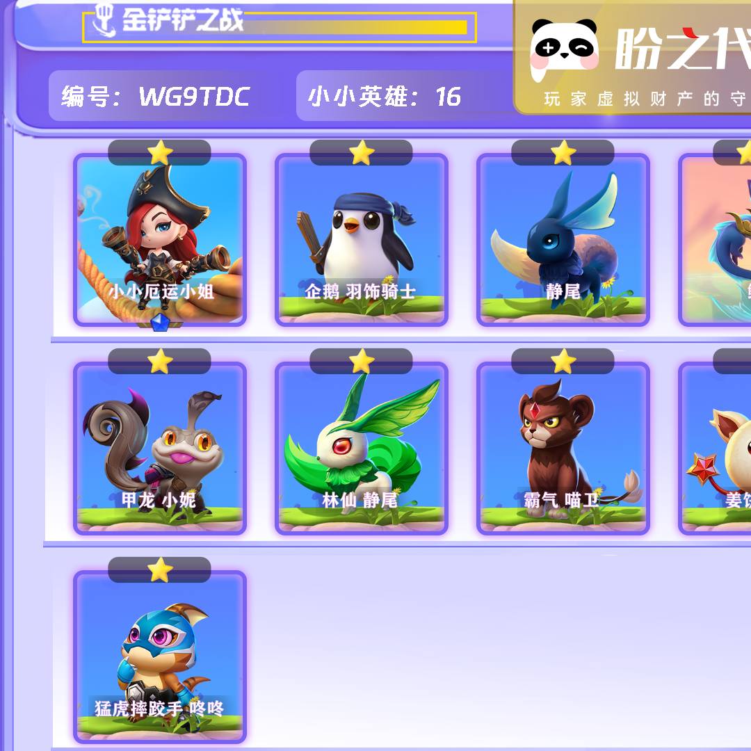 WG9TDC号 lv35 16小小英雄 2棋盘 2特效