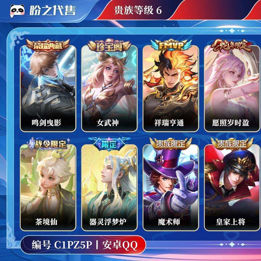 C1PZ5P号  贵族6 荣耀典藏1 传说皮肤4 史诗皮肤48 皮肤数量201 皮肤价值:131572 英雄123 无双王者