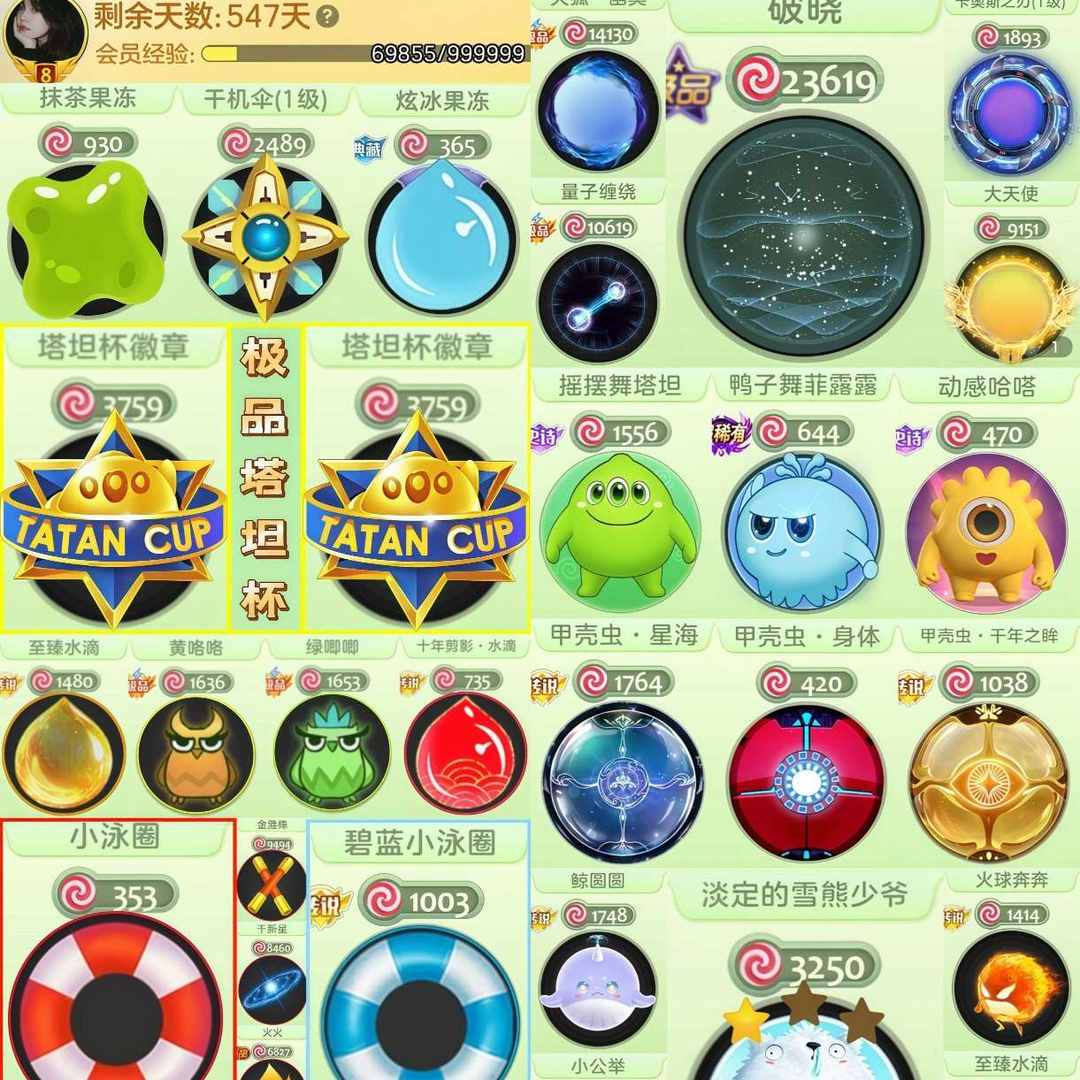 AN06KH 号 300秀 年卡会员 第四赛季 4万粉丝 67进化 冰火时空之门破晓先知无极 泳圈抹茶千机伞金色塔坦杯  甲壳虫 大白 鸭子舞 丘比特