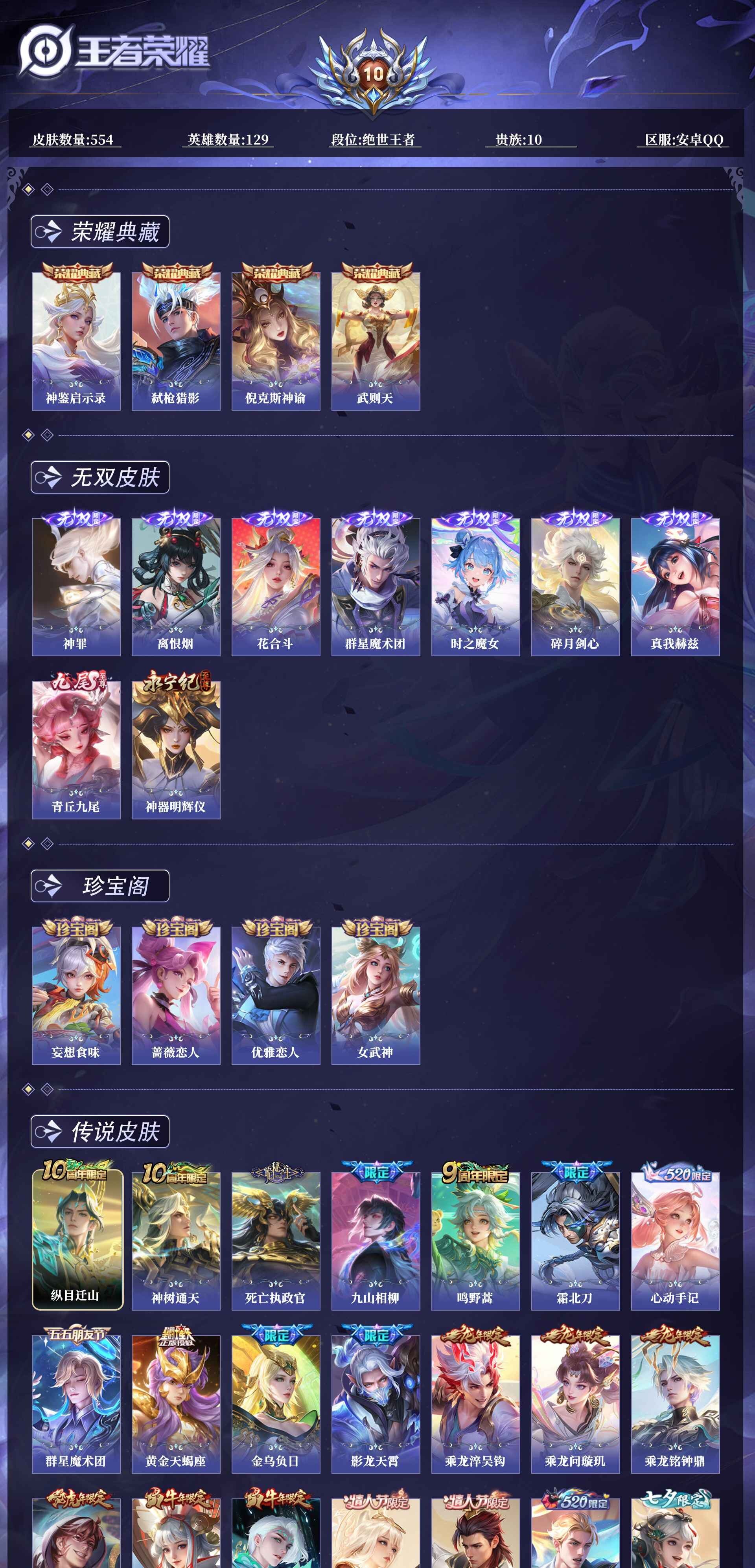 WZQM4244783王者荣耀账号详情图24