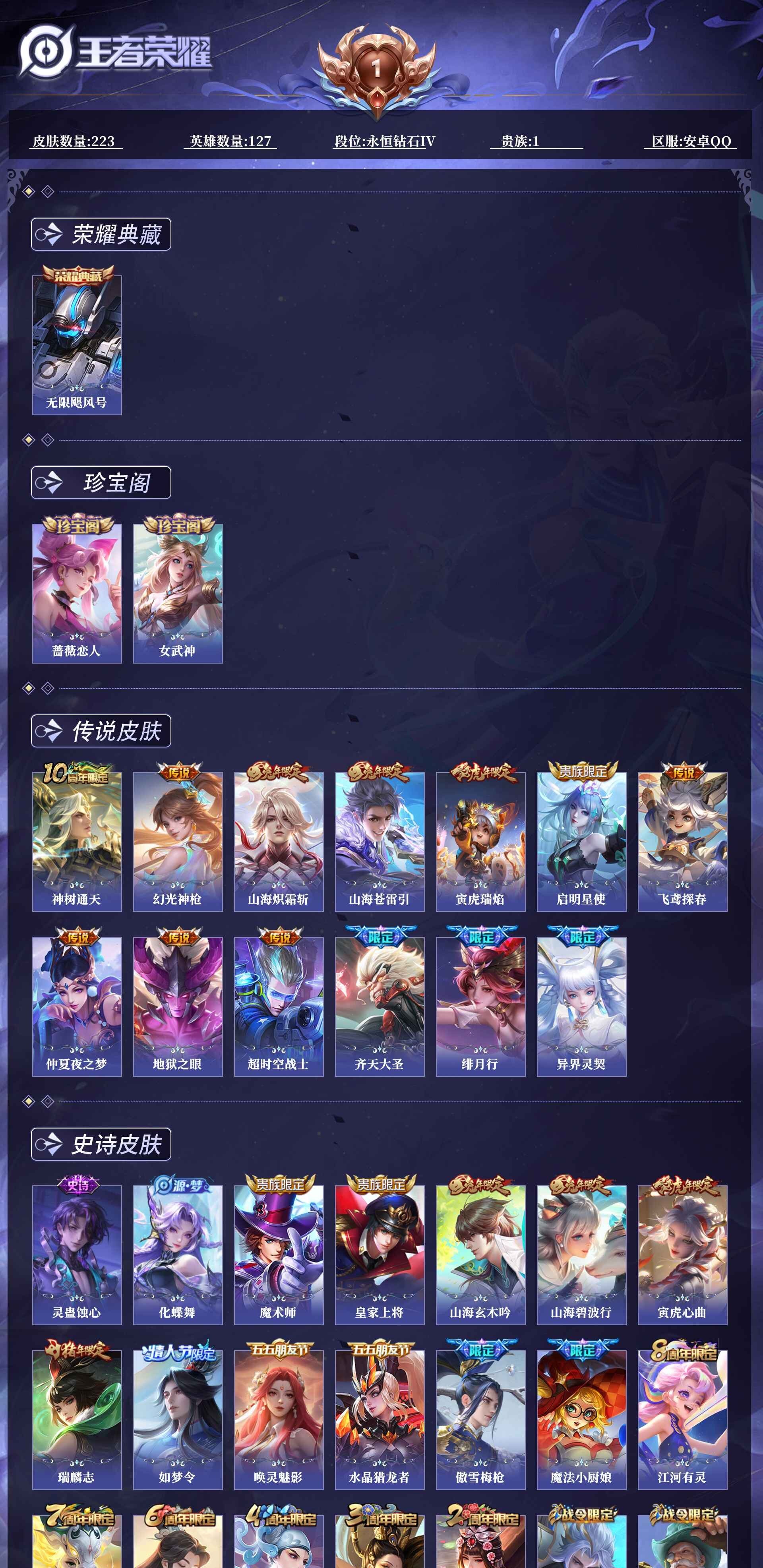 WZQM4257609王者荣耀账号详情图16