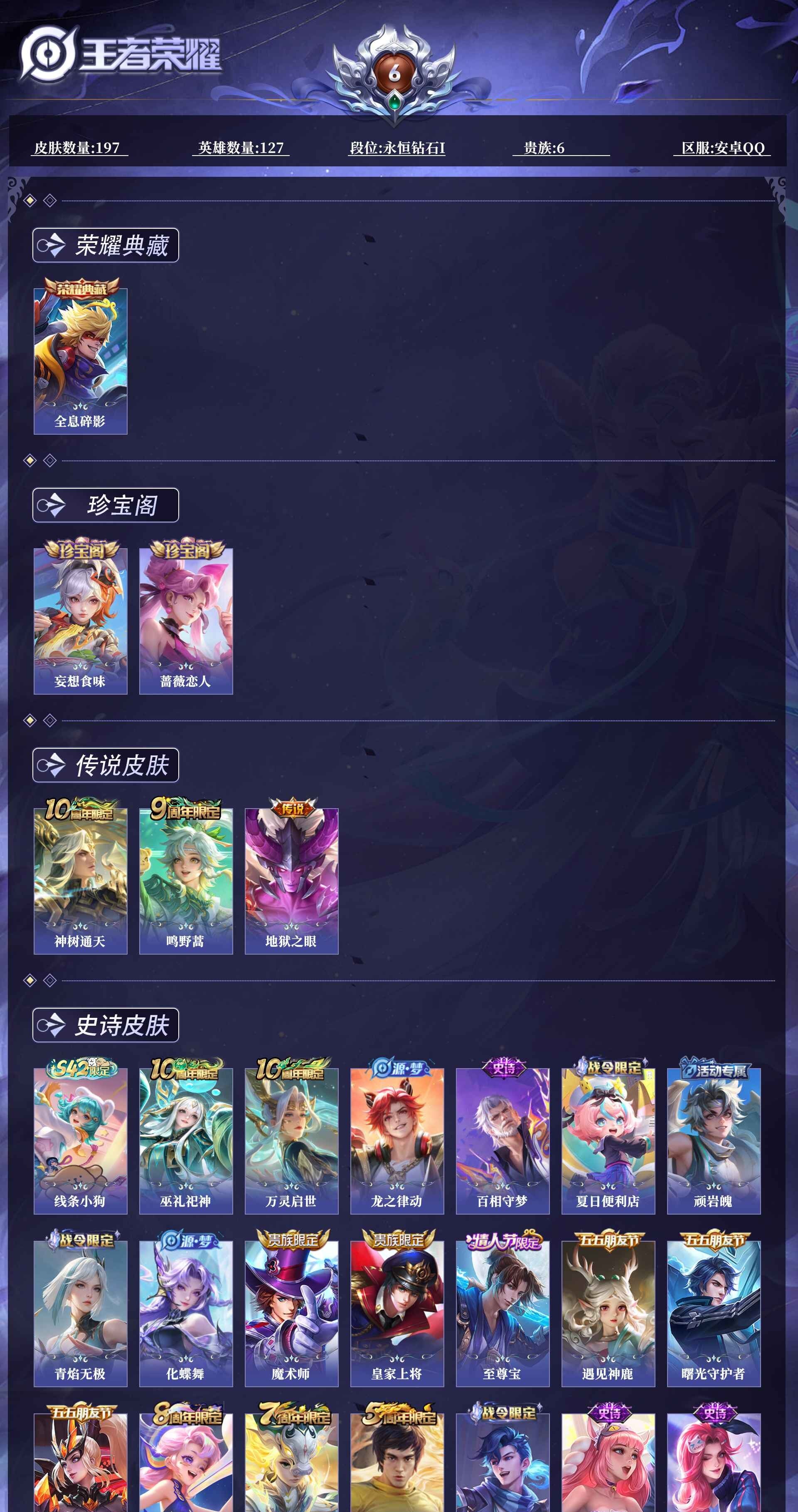 WZQM4257586王者荣耀账号详情图6