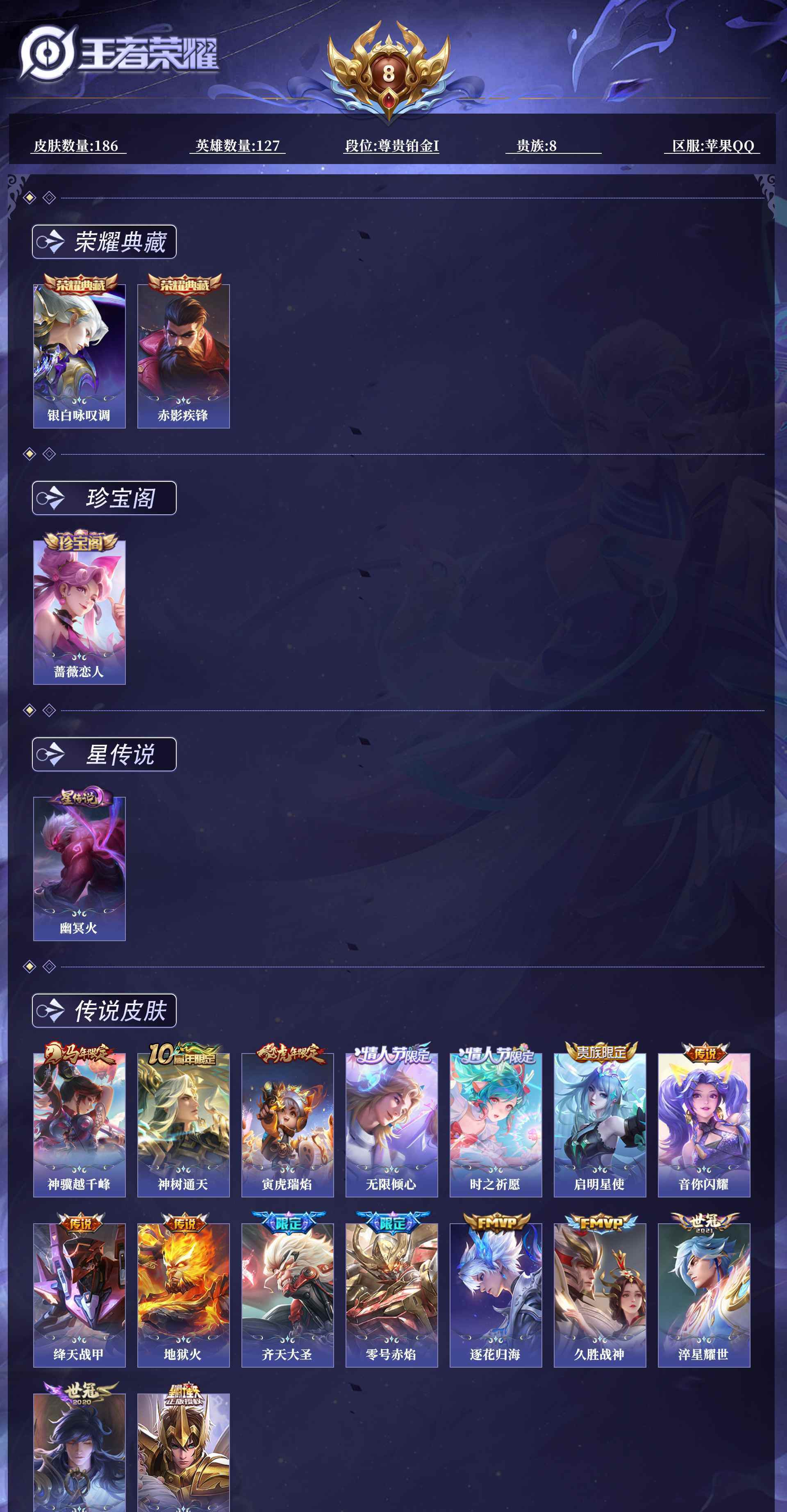 WZQM4312517王者荣耀账号详情图6