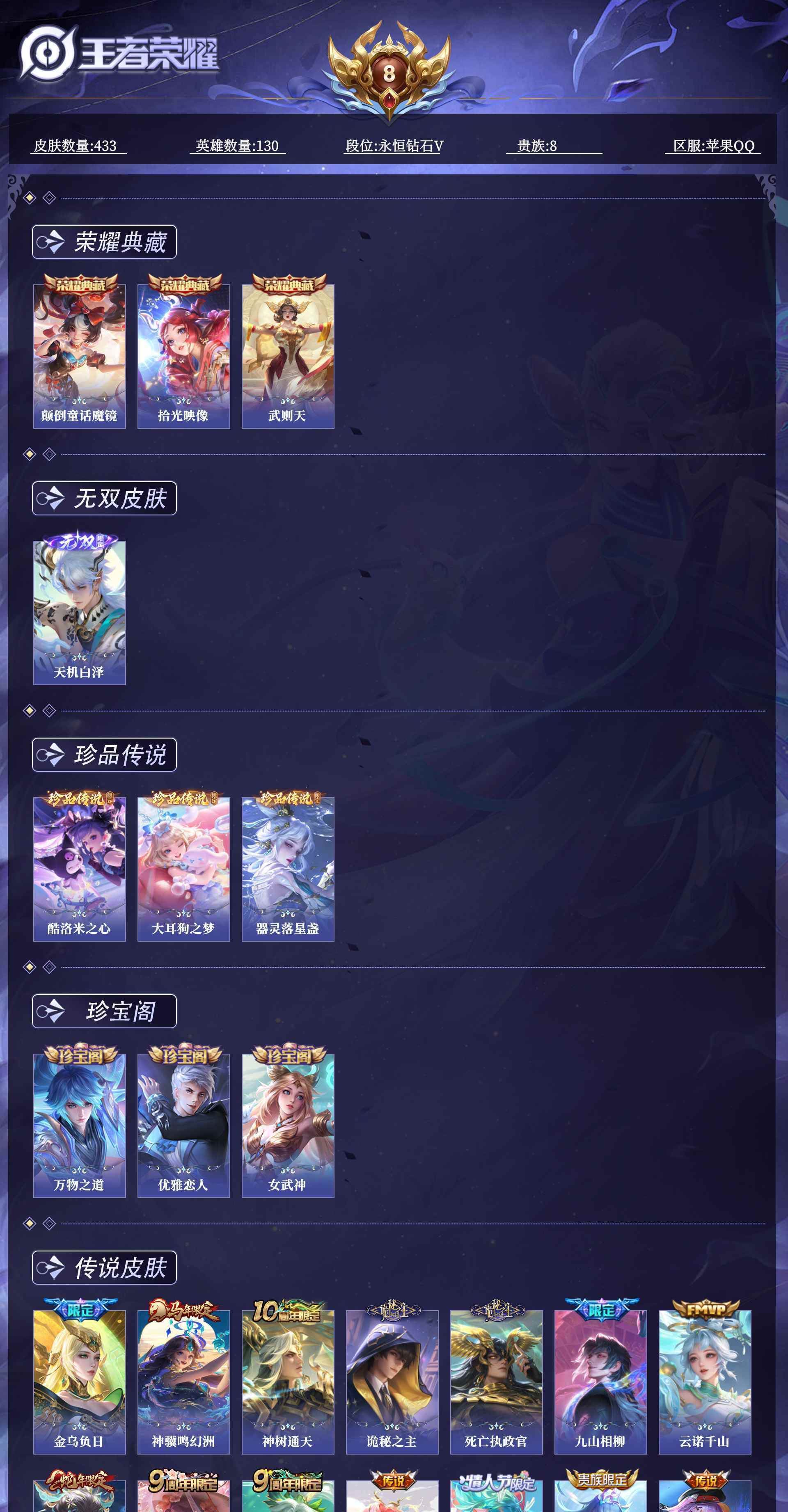 WZQM4451809王者荣耀账号详情图15