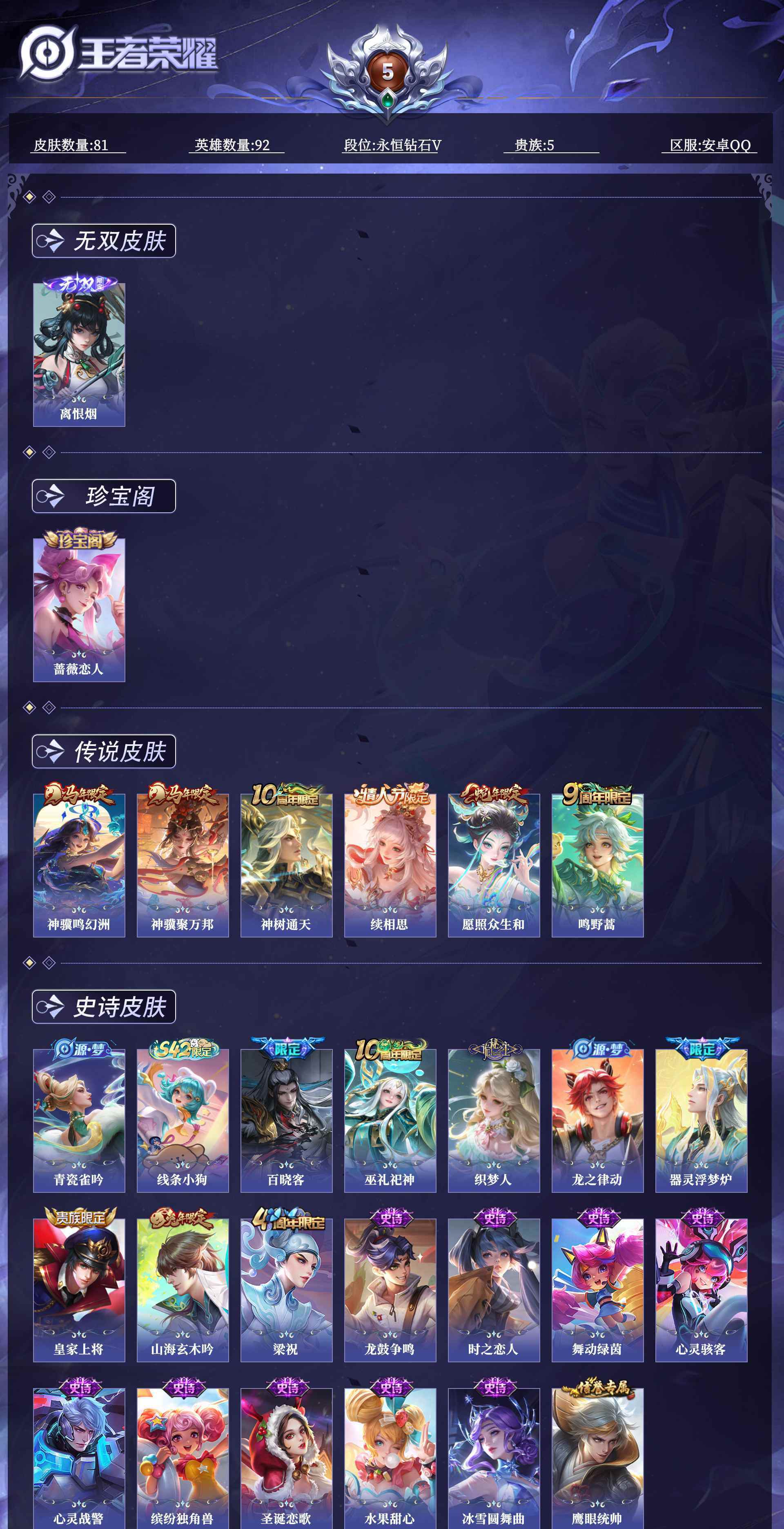 WZQM4516810王者荣耀账号详情图9
