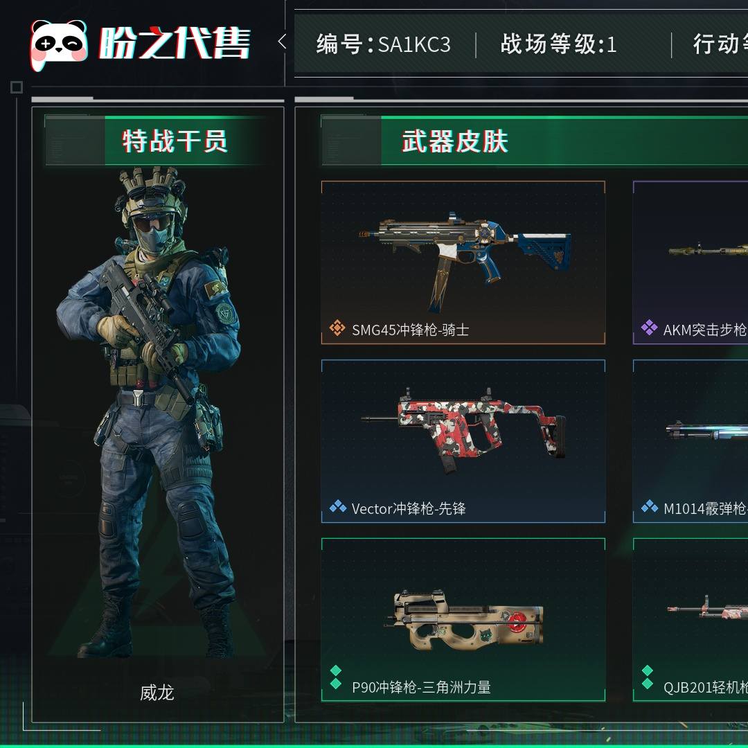 SA1KC3 号 【可二次实名】总资产23M,哈夫币374w,枪皮数量15,战场等级:1 无军衔,行动等级:25 白银,安全箱等时效性道具请以游戏内数据为准;详情请看图